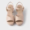 Sandalias acolchadas de piel napa Sandalias acolchadas de piel napa