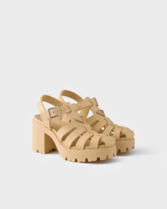 Sandalias con plataforma de goma Sandalias con plataforma de goma