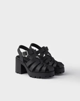 Sandalias con plataforma de goma