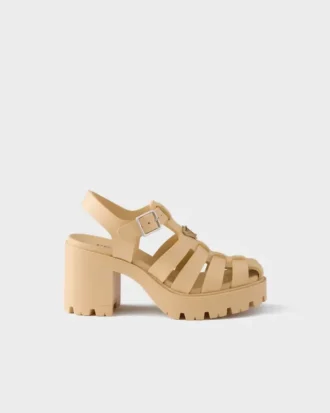 Sandalias con plataforma de goma Sandalias con plataforma de goma