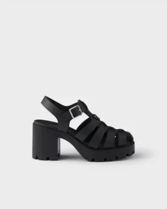 Sandalias con plataforma de goma