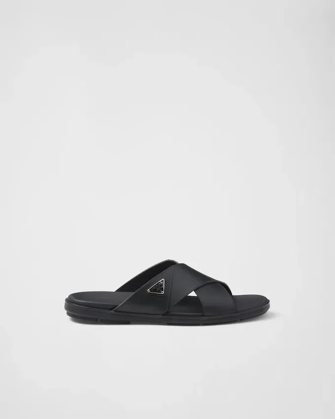 Sandalias cruzadas de piel Sandalias cruzadas de piel