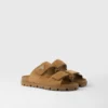 Sandalias de ante con tiras Sandalias de ante con tiras