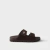 Sandalias de ante con tiras Sandalias de ante con tiras