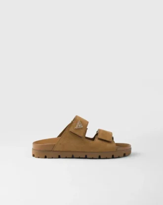 Sandalias de ante con tiras Sandalias de ante con tiras