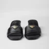 Sandalias de charol Saffiano Sandalias de charol Saffiano