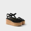 Sandalias de cuña con plataforma de ganchillo Sandalias de cuña con plataforma de ganchillo