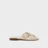 Sandalias de cuero entrecruzadas con hebilla Sandalias de cuero entrecruzadas con hebilla