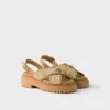 Sandalias de ganchillo y cuero Sandalias de ganchillo y cuero