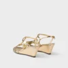 Sandalias de piel metalizada Sandalias de piel metalizada