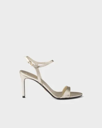 Sandalias de piel Saffiano charolada Sandalias de piel Saffiano charolada