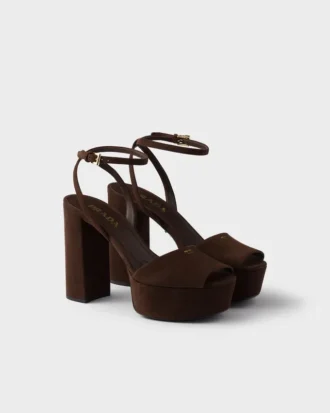 Sandalias de plataforma de ante