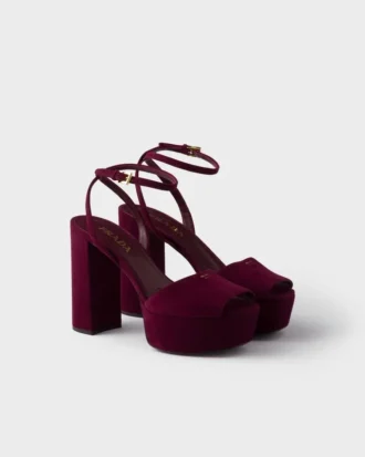 Sandalias de plataforma de ante