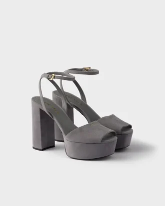 Sandalias de plataforma de ante
