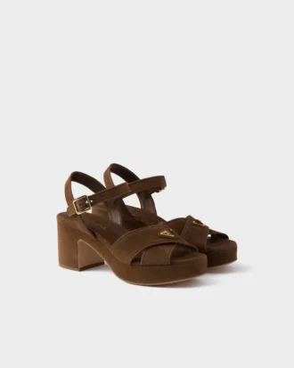 Sandalias de plataforma de ante