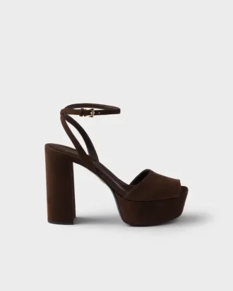 Sandalias de plataforma de ante