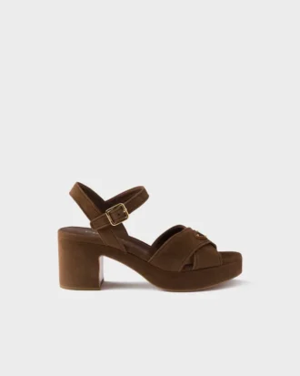 Sandalias de plataforma de ante