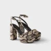 Sandalias de plataforma de piel Ayers con estampado de pitón Sandalias de plataforma de piel Ayers con estampado de pitón