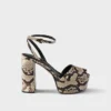 Sandalias de plataforma de piel Ayers con estampado de pitón Sandalias de plataforma de piel Ayers con estampado de pitón