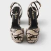 Sandalias de plataforma de piel Ayers con estampado de pitón Sandalias de plataforma de piel Ayers con estampado de pitón