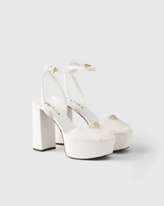 Sandalias de plataforma de piel napa