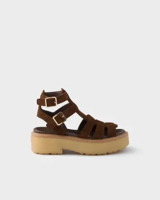 Sandalias gladiadoras de ante