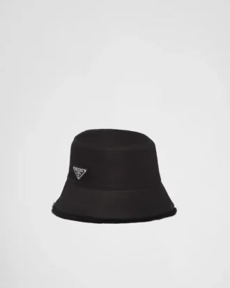 Sombrero de pescador de Re-Nylon y piel de oveja Sombrero de pescador de Re-Nylon y piel de oveja