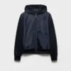 Sudadera con capucha de algodón técnico y Re-Nylon Sudadera con capucha de algodón técnico y Re-Nylon