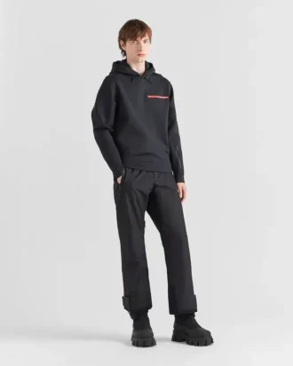 Sudadera con capucha de doble jersey reciclado Sudadera con capucha de doble jersey reciclado