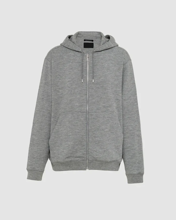 Sudadera con capucha de mezcla de cachemira Sudadera con capucha de mezcla de cachemira