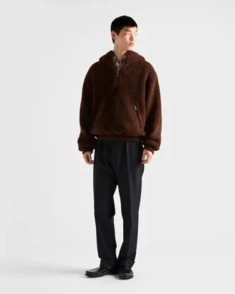Sudadera con capucha de mezcla de lana Sudadera con capucha de mezcla de lana