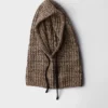 Sudadera con capucha de punto melange