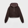 Sudadera con capucha reversible de jersey de algodón y Re-Nylon Sudadera con capucha reversible de jersey de algodón y Re-Nylon