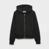 Sudadera con capucha y cremallera de algodón Sudadera con capucha y cremallera de algodón
