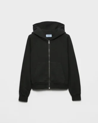 Sudadera con capucha y cremallera de algodón Sudadera con capucha y cremallera de algodón