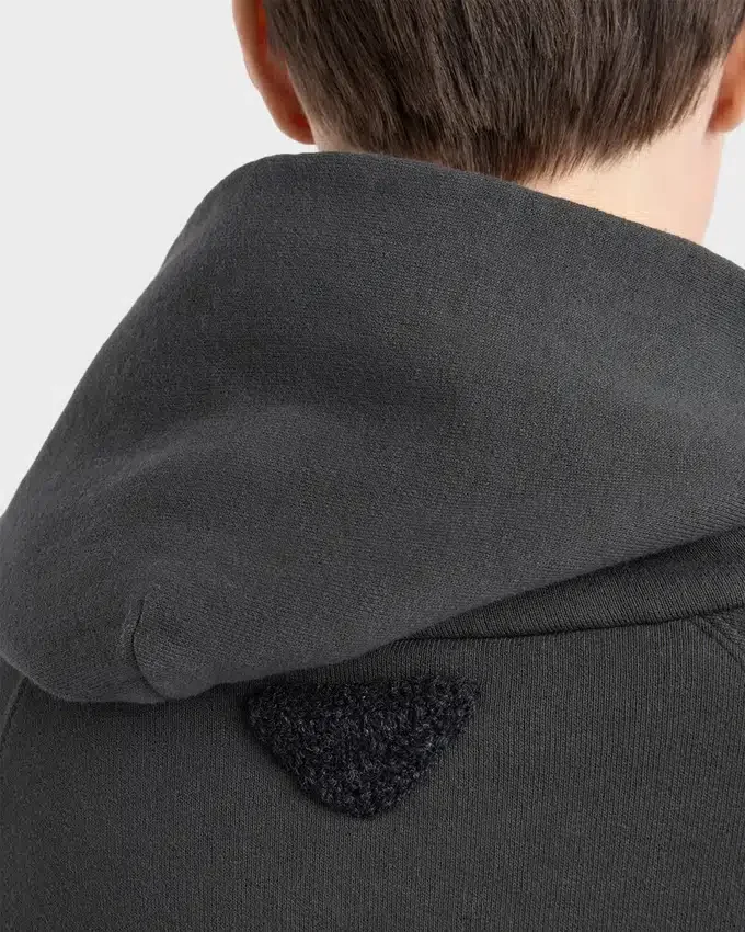 Sudadera con capucha y cremallera de algodón Sudadera con capucha y cremallera de algodón