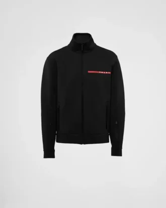 Sudadera con cremallera de doble jersey reciclado Sudadera con cremallera de doble jersey reciclado
