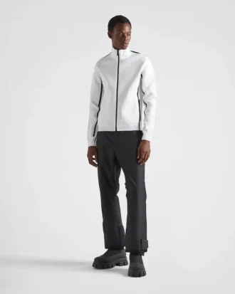 Sudadera con cuello alto y cremallera de punto técnico