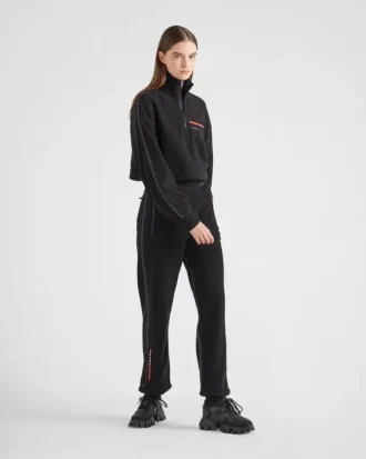 Sudadera corta de forro polar técnico reciclado