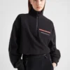 Sudadera corta de forro polar técnico reciclado Sudadera corta de forro polar técnico reciclado