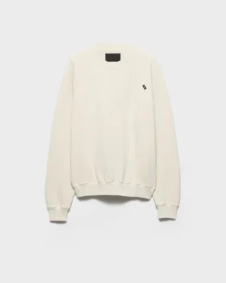 Sudadera de algodón con cuello redondo