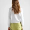 Sudadera de algodón con cuello redondo Sudadera de algodón con cuello redondo
