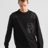 Sudadera de algodón con detalles de Re-Nylon Sudadera de algodón con detalles de Re-Nylon