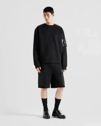 Sudadera de felpa de algodón y Re-Nylon