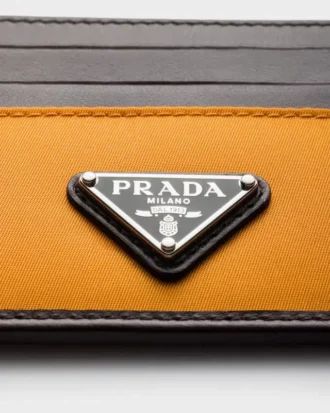 Tarjetero Prada Speedrock de Re-Nylon y piel