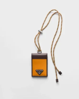 Tarjetero Prada Speedrock de Re-Nylon y piel con correa
