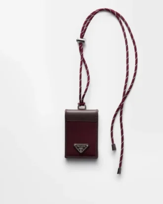 Tarjetero Prada Speedrock de Re-Nylon y piel con correa