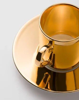 Taza de café de porcelana – Oro macizo Taza de café de porcelana – Oro macizo