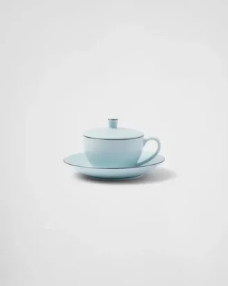 Taza de capuchino de porcelana – Celadón