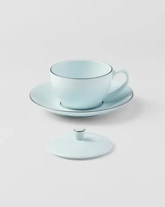Taza de capuchino de porcelana – Celadón